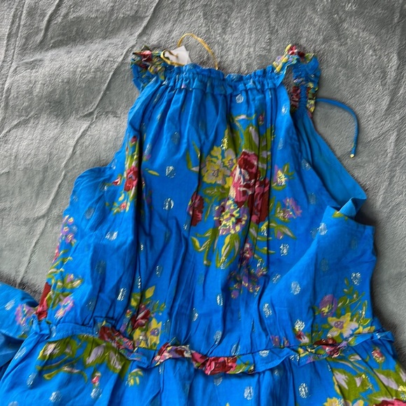 NWT Anthro House Of Harlow 1960 Helena Floral Halter Maxi Dress Blue Size XS - Picture 9 of 14